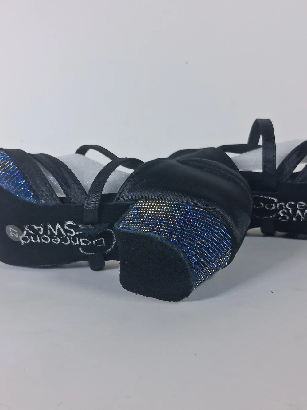 Black Strappy Jewel Buckle Toddler Sandals #175